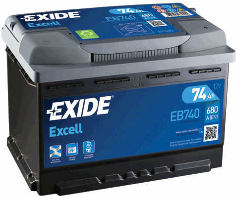 EXIDE--EXCELL-12V--74-Ah-jobb---auto-akkumulator-