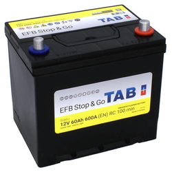 TAB EFB STOP&GO SMF 12V  60 Ah JOBB + normál autó akkumulátor ázsia  